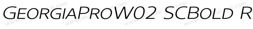 GeorgiaProW02 SCBold Regular字体转换